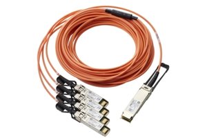 Aktives optisches Kabel für HPE BladeSystem Klasse C QSFP+ zu 4 x 10 Gbit-SFP+, 15 m