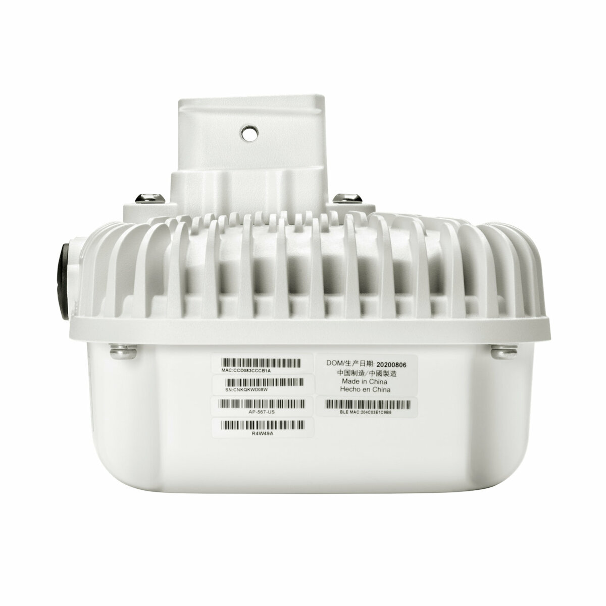 folie 1 von 4, vergrößern, hpe aruba networking ap-567 (rw) 802.11ax 2x2 dual-funk ap mit integrierten richtantennen für den außenbereich