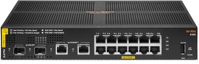HPE Aruba Networking CX 6100 12G Class4 PoE 2G/2SFP+ 139W Switch