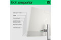 HP 24 inch All-in-One Desktop PC (Intel) - Shell White - Ports - Swedish