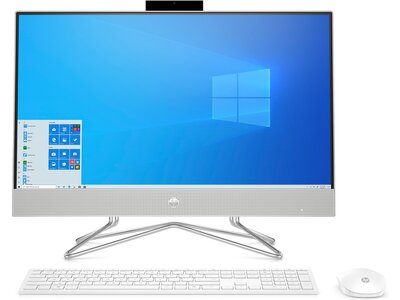 HP 24 All-in-One Desktop, AMD Athlon Silver 3050U Processor, 8 GB RAM, 256  GB SSD (Snow White) &  Basics Multipurpose Copy Printer Paper - White,  8.5 x 11 Inches, 8 Ream Case (4,000 Sheets)