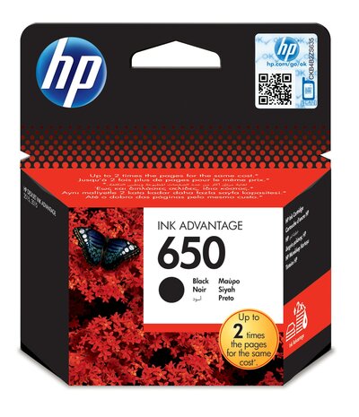 HP 650 cartouche d'encre noir Advantage authentique
