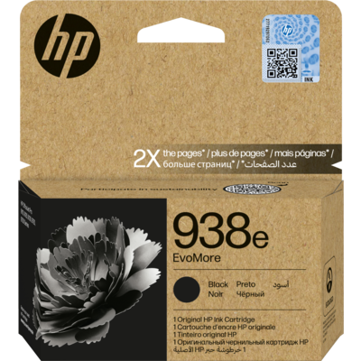 HP 938e EvoMore Black Original Ink Cartridge