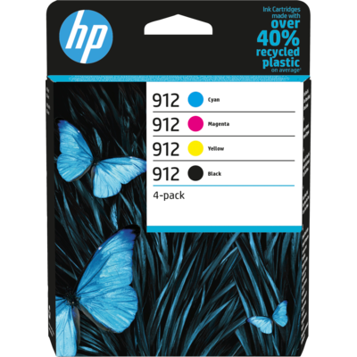 HP 912 Cartouche d'Encre Jaune Authentique (3YL79AE) pour HP