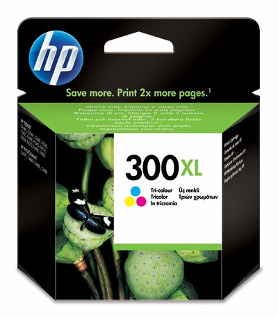 HP 300XL Tříbarevná originální inkoustová kazeta s vysokou výtěžností