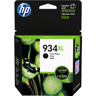 Cartucho original de tinta negra de alto rendimiento HP 934XL
