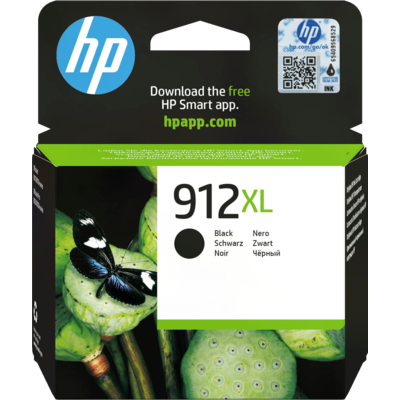 HP 912XL Original Ink-blækpatron med høj kapacitet, sort