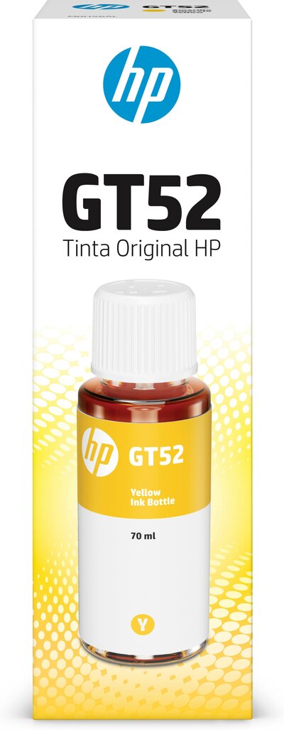 Botella de tinta original amarilla HP GT52