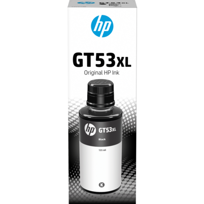 HP GT53XL 135ml Black Original Bottled Ink Crtg for HP Ink Tank Plus andPremium Series Printers