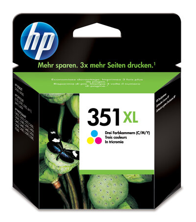 HP 351XL Cyan/Magenta/Gelb Original Druckerpatrone mit hoher Reichweite