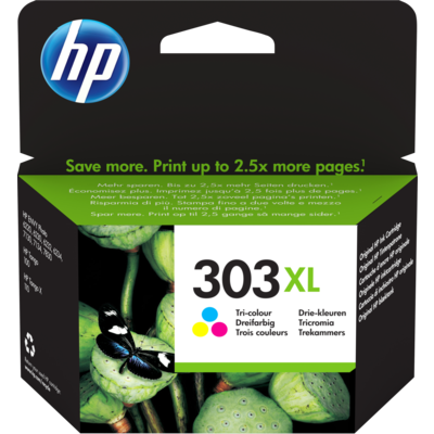 HP - HP 303XL Cartouche d'Encre Trois Couleurs grande capacité