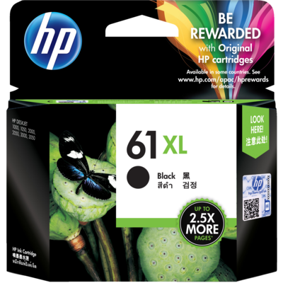 HP 61XL High Yield Black Original Ink Cartridge