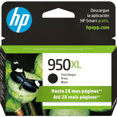 Cartucho original de tinta negra de alto rendimiento HP 950XL