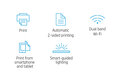 slide 2 of 3, zoom in, hp laserjet m209dw printer