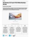 HP Series 5 27 inch FHD White Monitor - 527sw