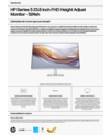 HP Series 5 23.8 inch FHD Height Adjust Monitor - 524sh