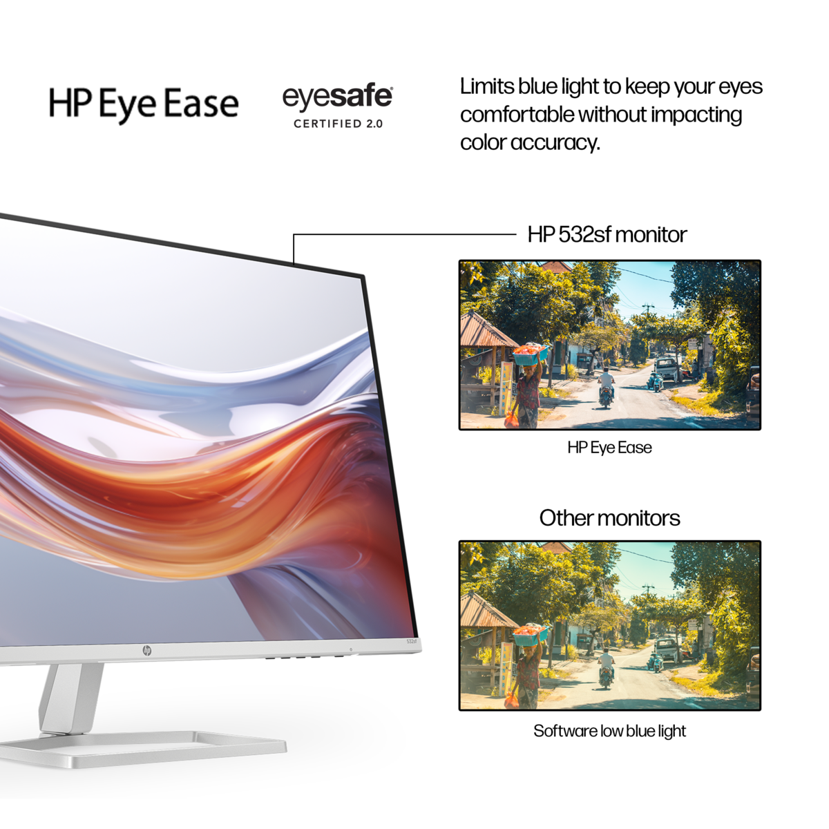 slide 4 of 11, show larger image, hp series 5 31.5 inch fhd monitor - 532sf