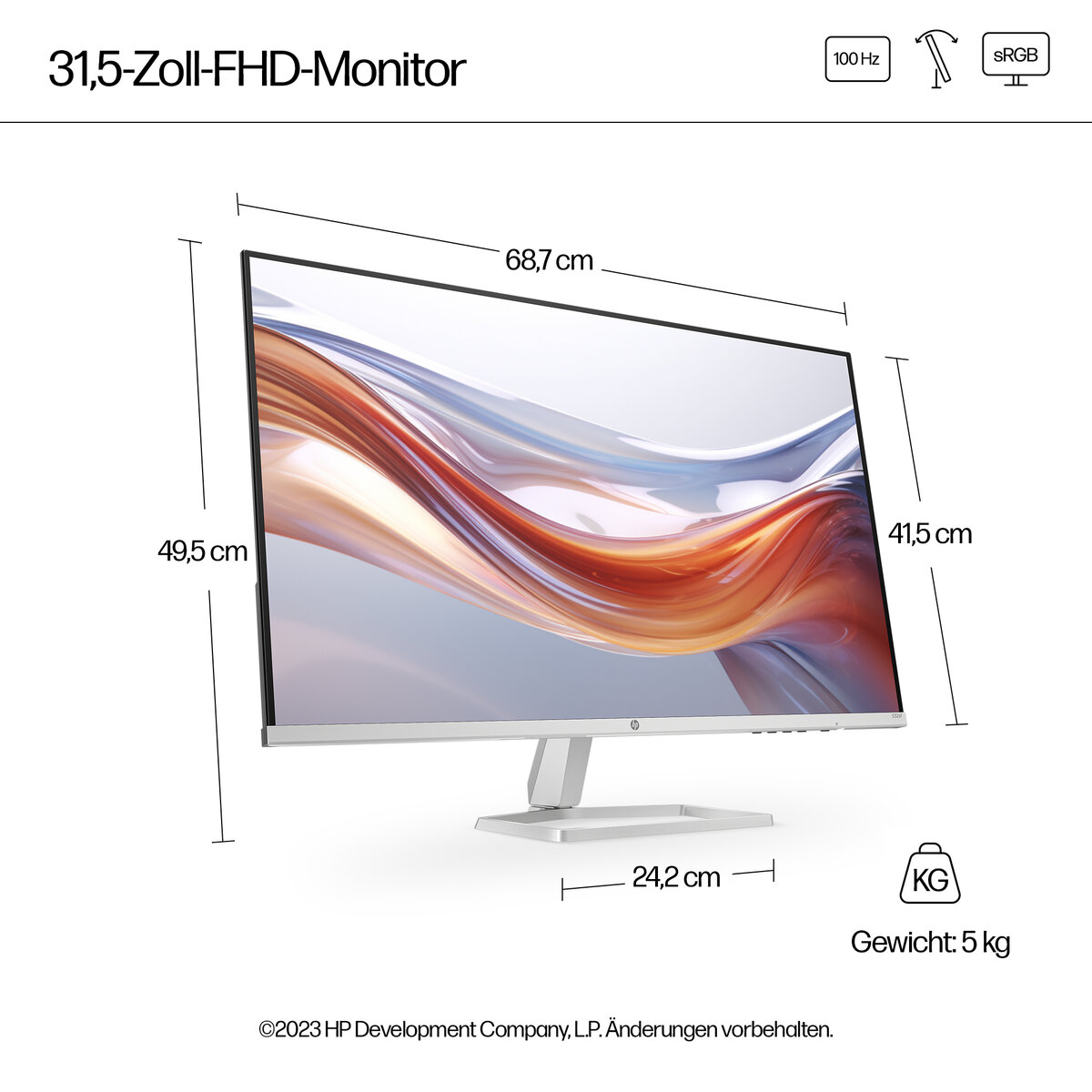 folie 1 von 11, vergrößern, 31,5-zoll-monitor fhd hp-serie 5 – 532sf