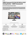 OMEN Transcend 31.5 inch UHD 240Hz OLED Gaming Monitor - OMEN Transcend 32