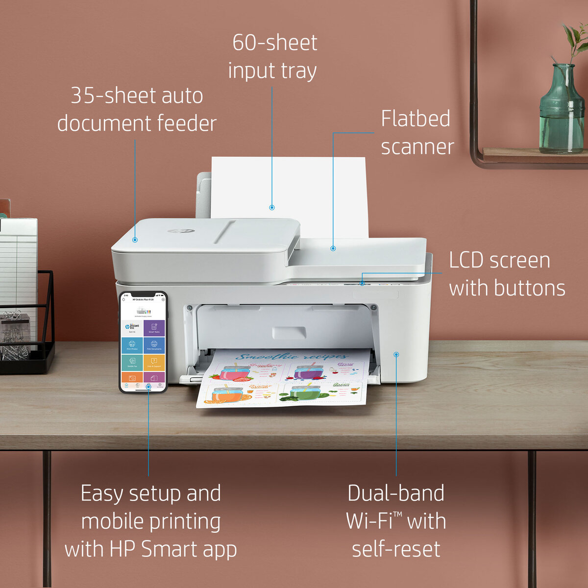 slide 1 of 20, show larger image, hp deskjet plus 4120 all-in-one printer