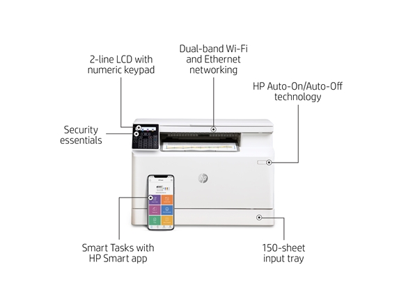 HP Color LaserJet Pro MFP M182nw - multifunction printer - color