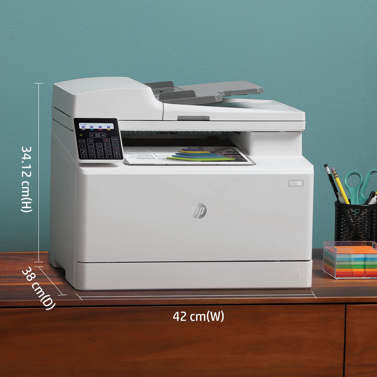 slide 5 of 20, zoom in, hp color laserjet pro mfp m183fw