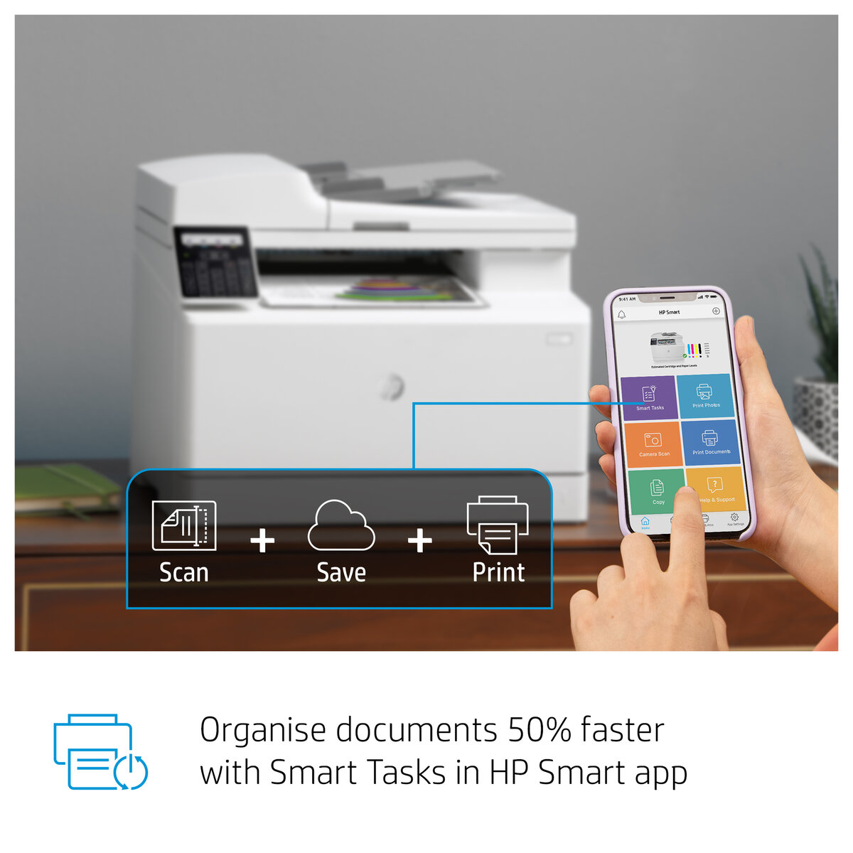 slide 4 of 20, zoom in, hp color laserjet pro mfp m183fw