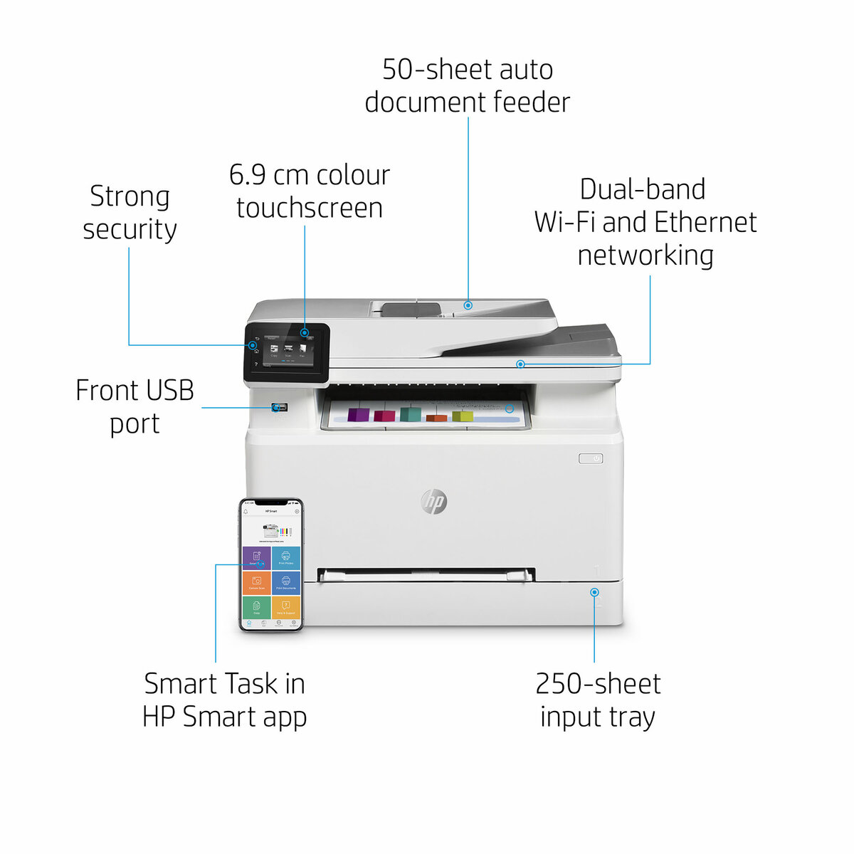 slide 1 of 14, show larger image, hp color laserjet pro mfp m282nw