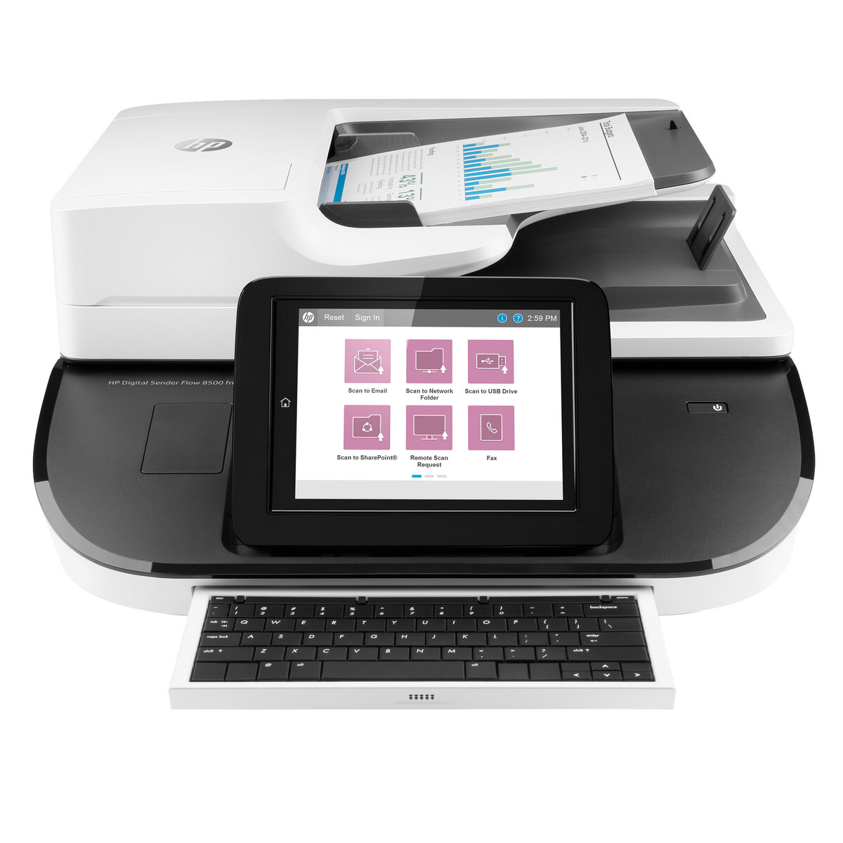 slide 1 of 12, show larger image, hp digital sender flow 8500 fn2 document capture workstation