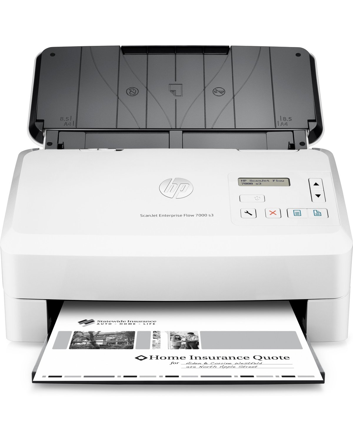 slide 1 of 11, show larger image, hp scanjet enterprise flow 7000 s3 sheet-feed scanner