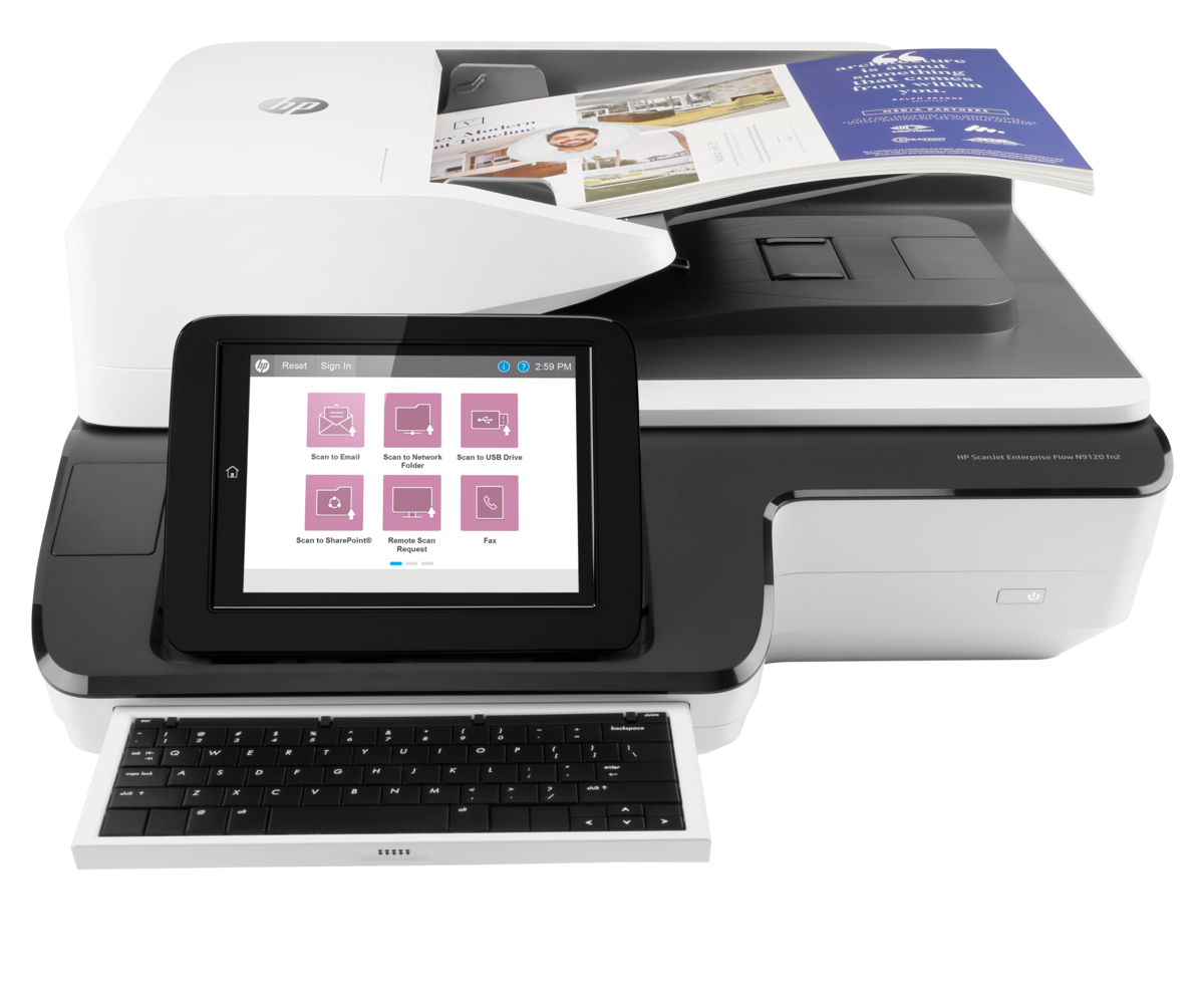 slide 1 of 11, show larger image, hp scanjet enterprise flow n9120 fn2 document scanner