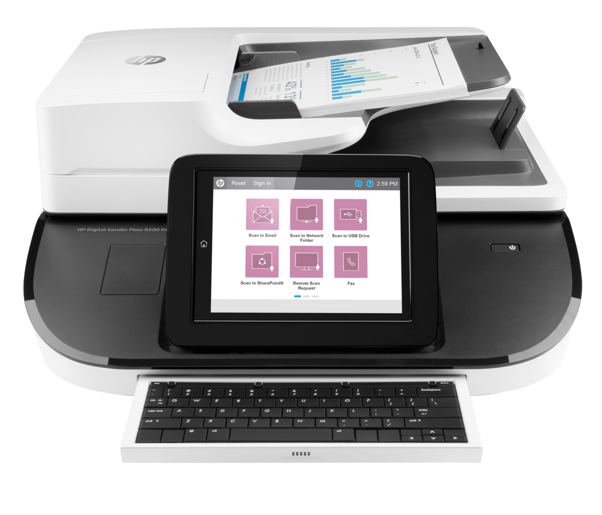 slide 1 of 12, show larger image, hp digital sender flow 8500 fn2 document capture workstation