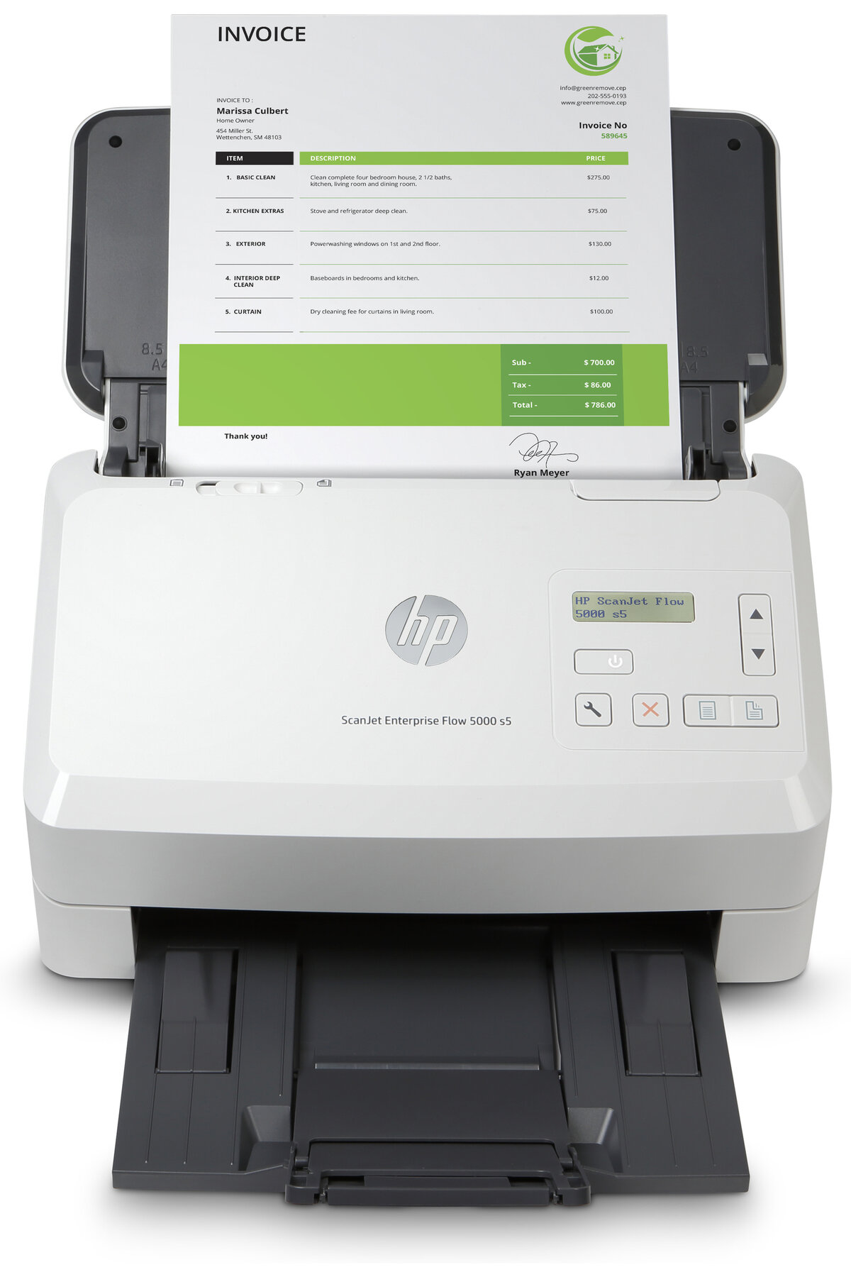 diapositiva 1 de 7, aumentar tamaño, hp scanjet enterprise flow 5000 s5