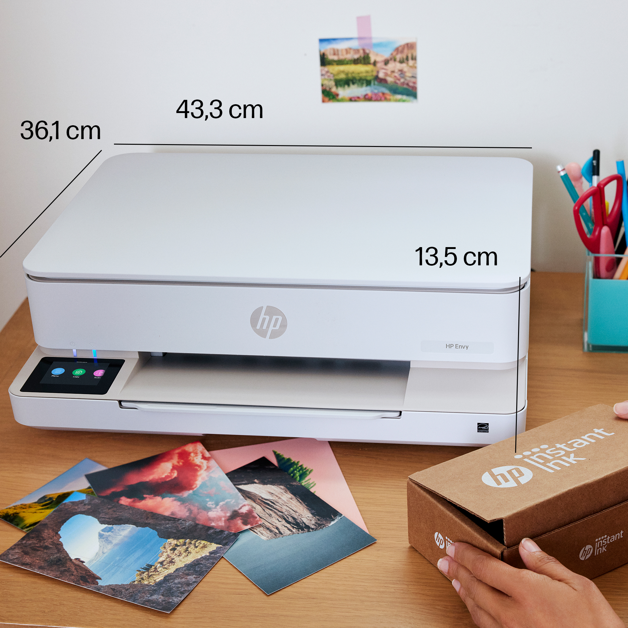 HP Envy 6120e All-in-One Printer Portobello Product Dimension PDP Tile 9 - DM - Swedish