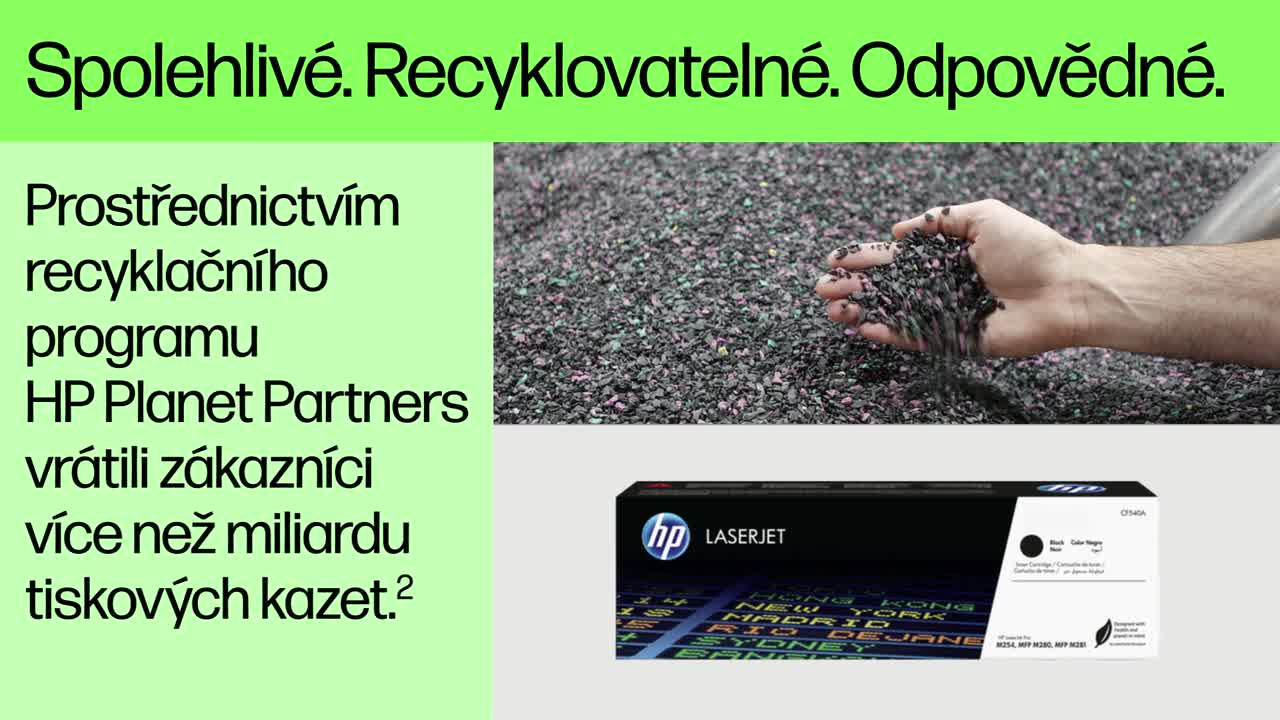 Sustainability video Toner Category - 16x9 - Clean version - Czech cs_CZ_v2