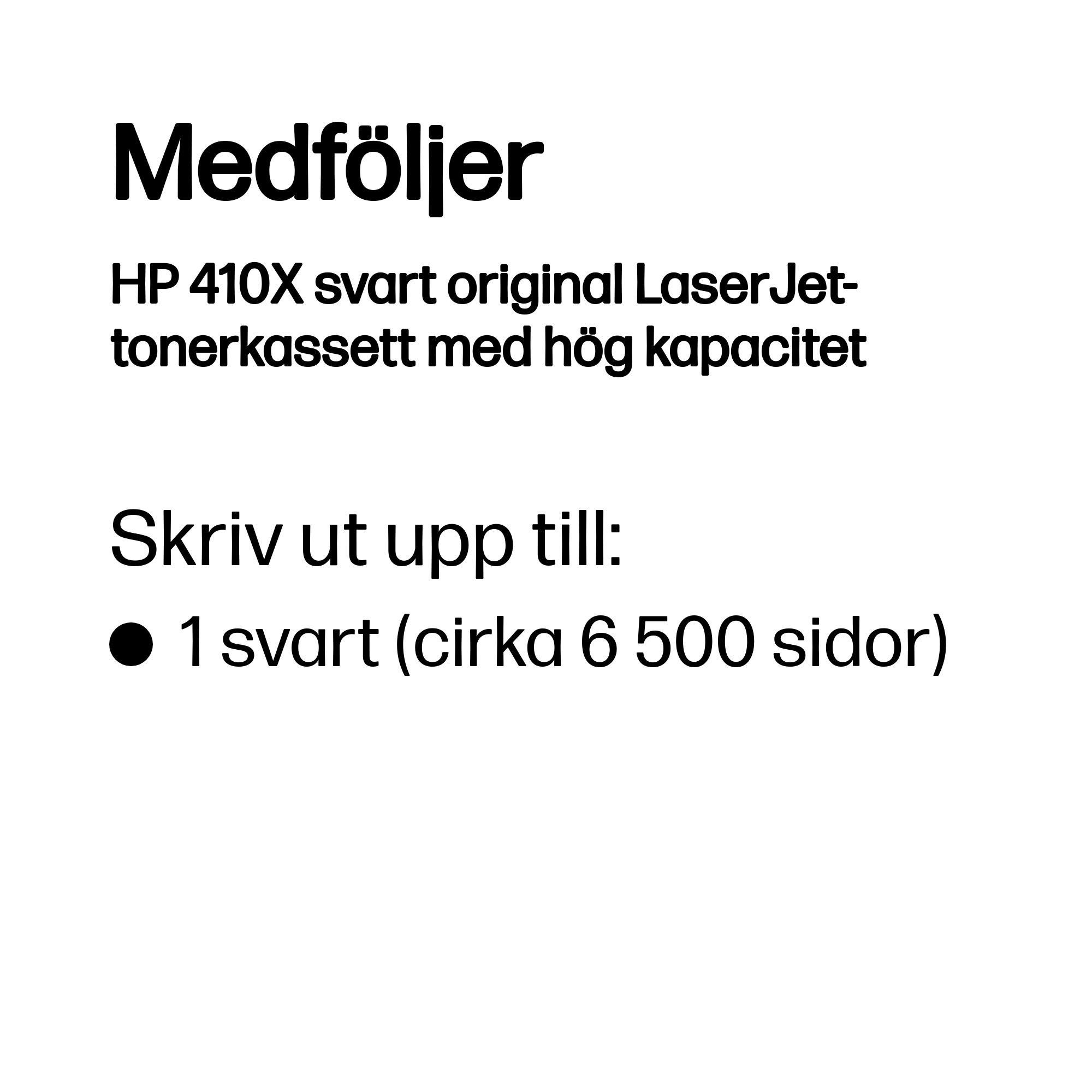 HP 410X High Yield Black Original LaserJet Toner Cartridge CF410X - Swedish (Sweden) - In the Box