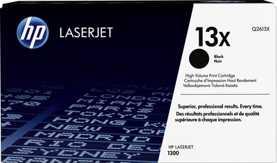 Original HP 13X LaserJet-toner med høj kapacitet, sort