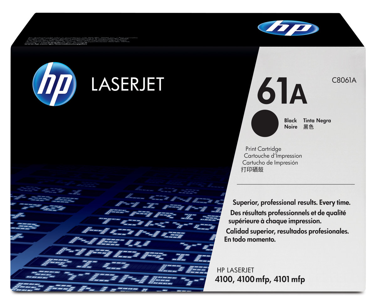 folie 1 von 1, vergrößern, hp 61a original hp laserjet tonerkartusche schwarz