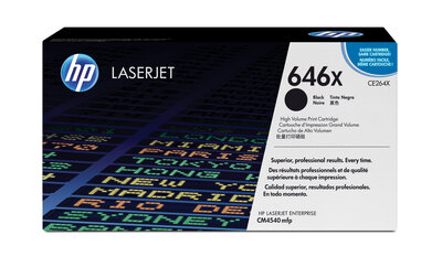Original HP 646X LaserJet-tonerpatron med høj kapacitet, sort