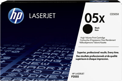 Original HP 05X LaserJet-tonerpatron med høj kapacitet, sort