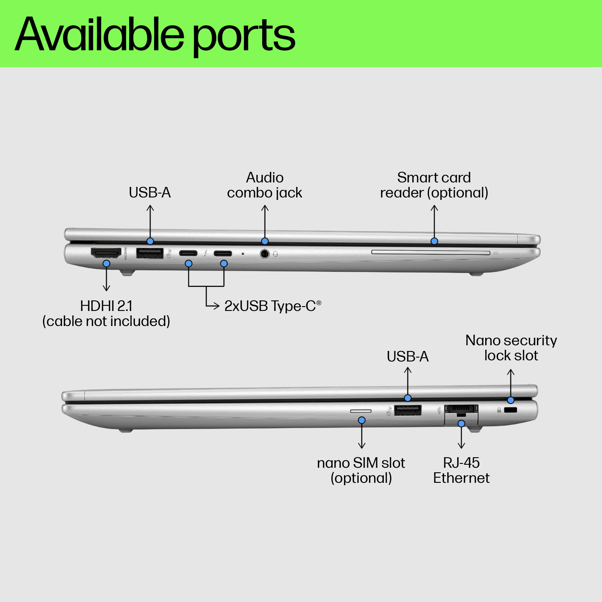 HP EliteBook 630/640/660 G11 Notebook PC (Intel) ATF-Ports - English (U.K.) en_GB
