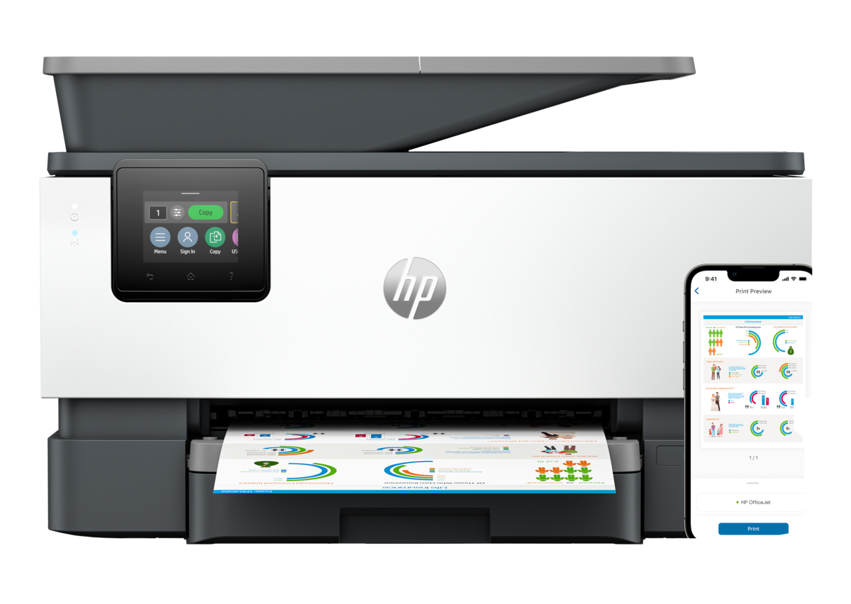 folie 11 von 20, vergrößern, hp officejet pro 9120b all-in-one-drucker