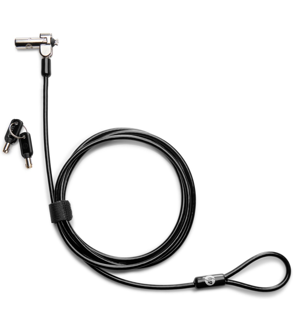 diapositiva 1 de 2, aumentar tamaño, candado con cable y llave hp nano