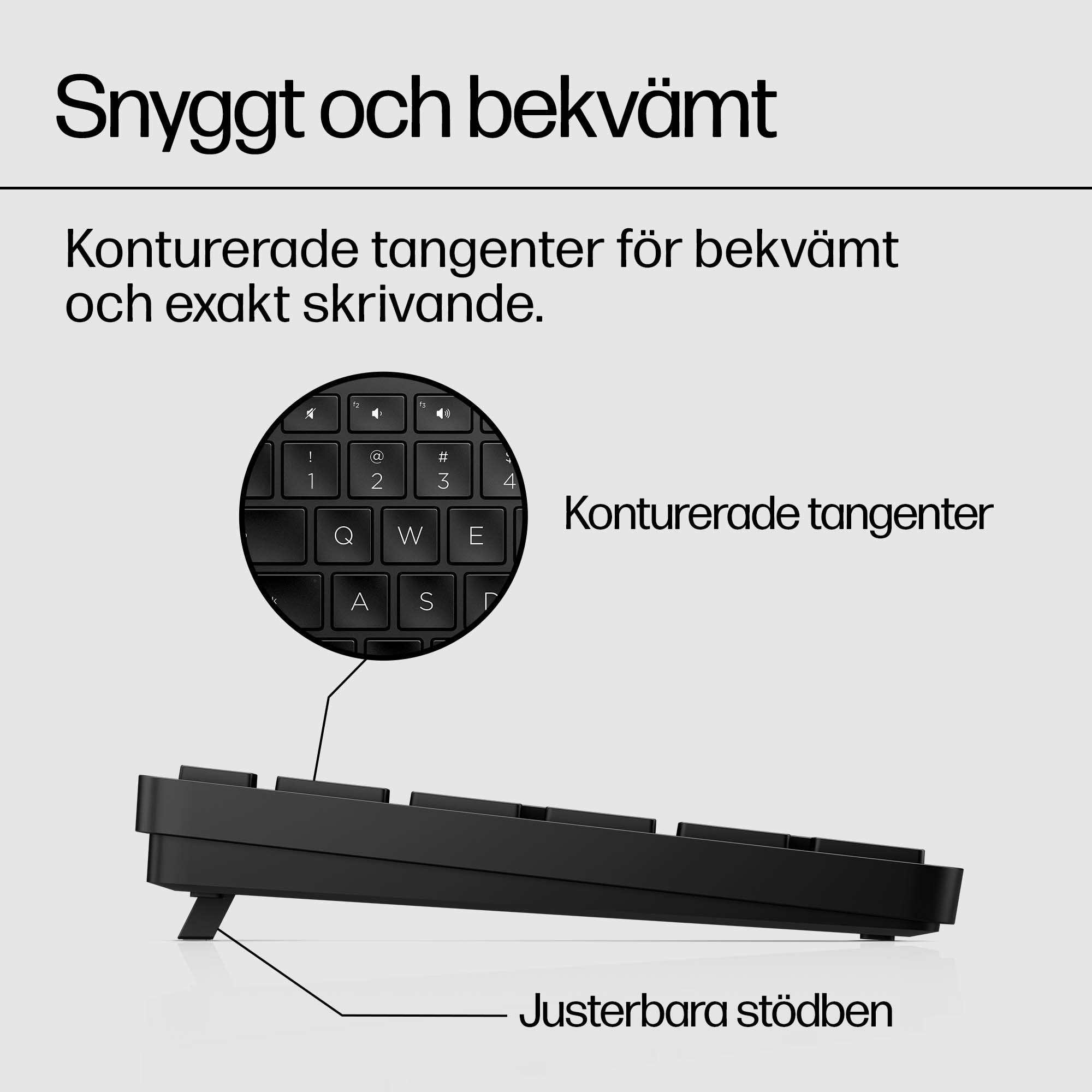 22C1 - HP 450 Programmable Wireless Keyboard - KSP 1 (Stylish & Comfortable) - Swedish