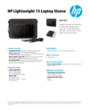 20C2 - HP Lightweight 15.6 Laptop Sleeve Datasheet UUF