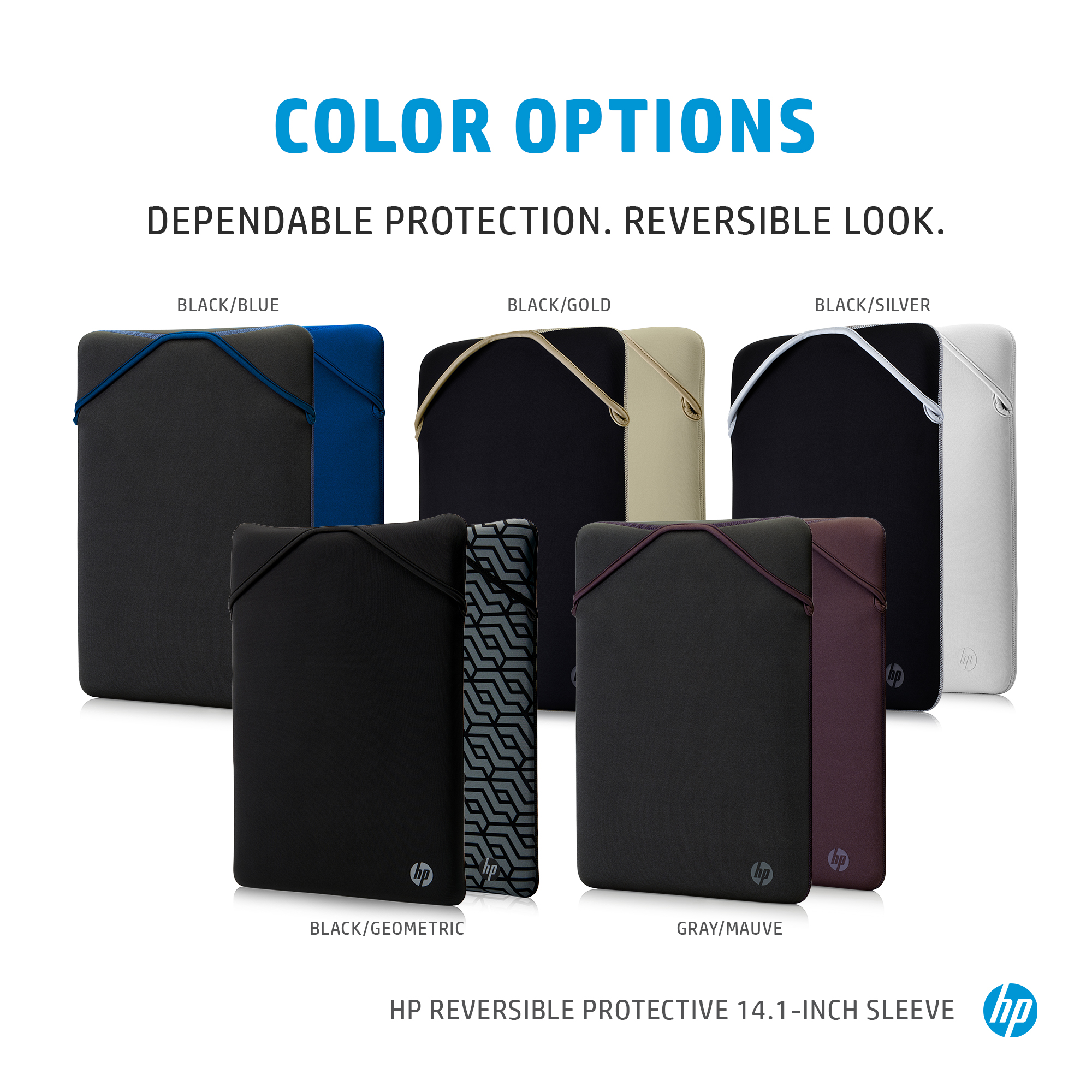 21C1 - HP Reversible Protective 14.1-inch Sleeve - Annotated Image - At a Glance