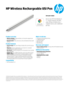 HP Wireless Rechargeable USI Pen Datasheet (3V1V2AA#ABB) (English)
