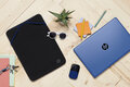slide {0} of {1}, zoom in, HP Reversible Protective 15,6" Blue Laptop Sleeve