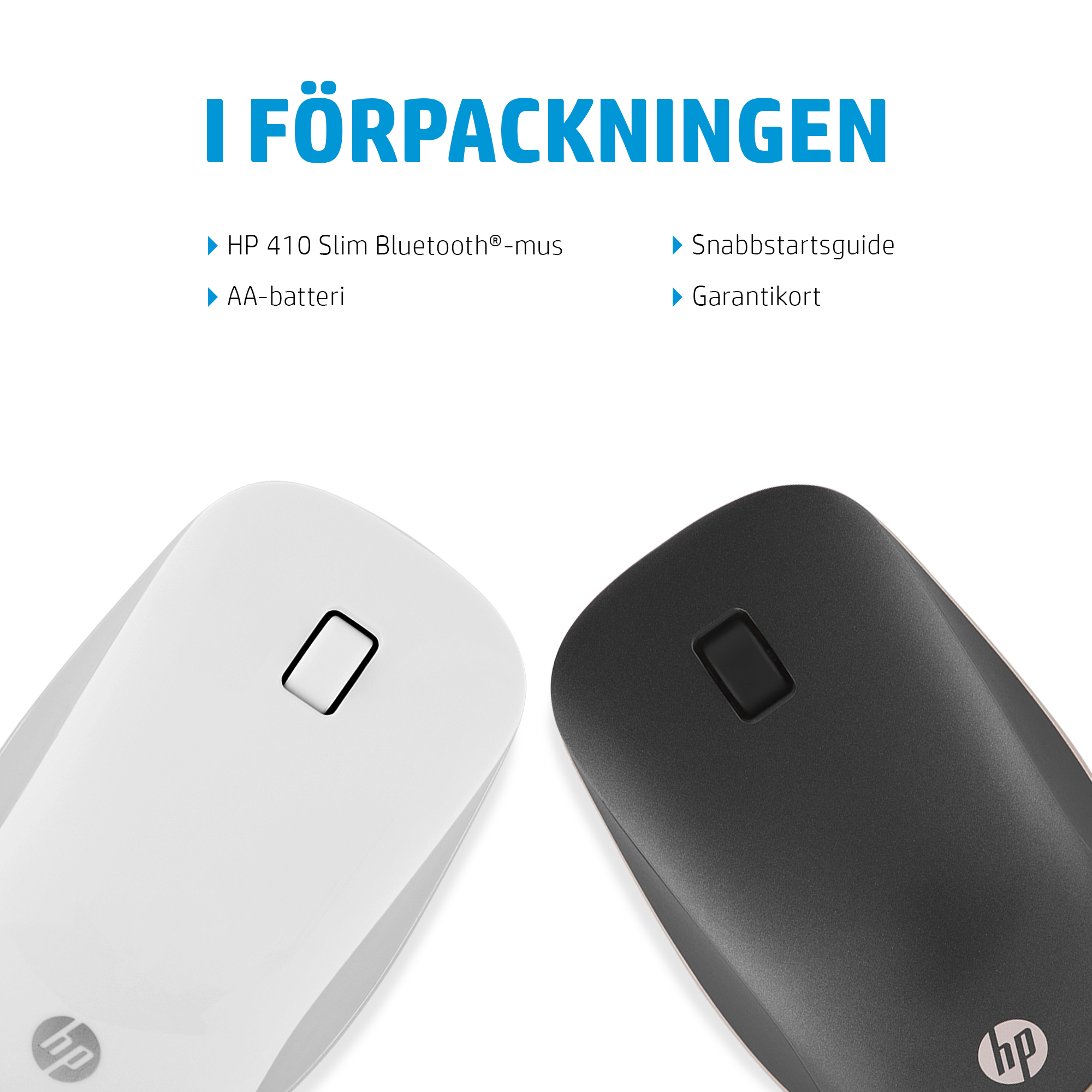 HP 410 Slim Bluetooth Mouse - In the Box - Swedish