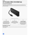 HP Portable USB-C 4K HDMI Hub